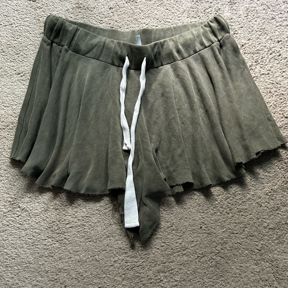 Free people green lounge shorts